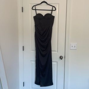 Meshki Daniella Cupped Split Maxi Dress- Black